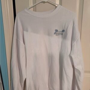 Hollister White Crewneck Sweatshirt